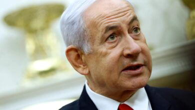 The image of a Israeli Prime Minister Benjamin Netanyahu.