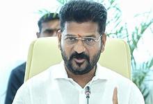 Telangana chief minister A Revanth Reddy hold a review meeting with revenue and housing officials on Bhu Bharati, Indiramma housing schemes in Telangana, on Wednesday, August 13, 2025.