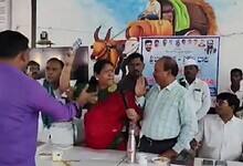 MLA throws bottles at leader