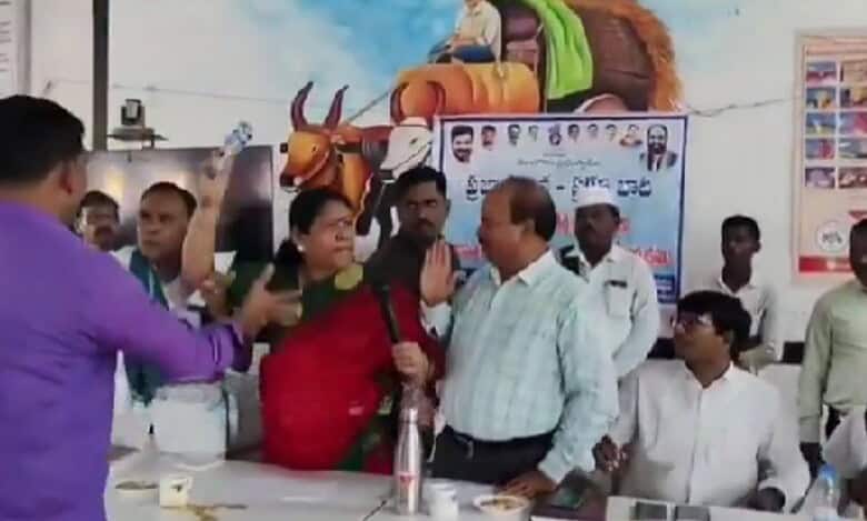 MLA throws bottles at leader