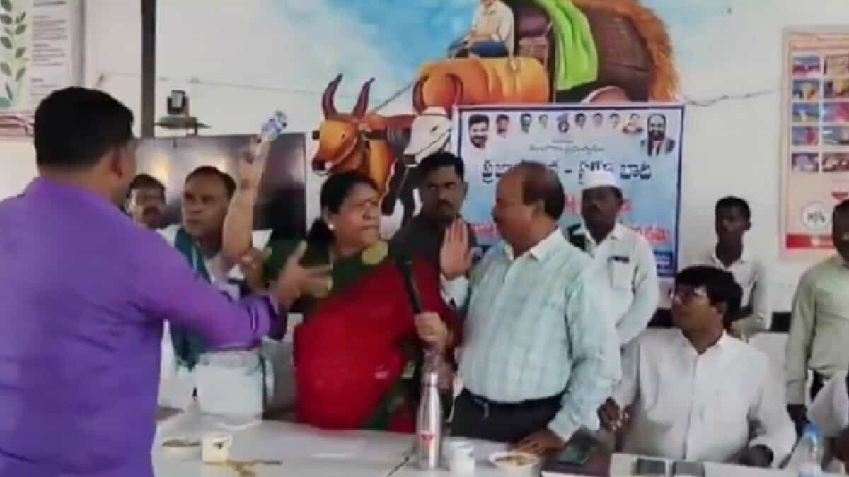 MLA throws bottles at leader