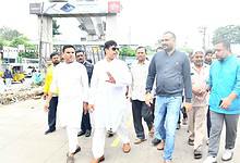 GHMC commissioner inspects Nalgonda X Road-Owaisi Junction flyover in Hyderabad