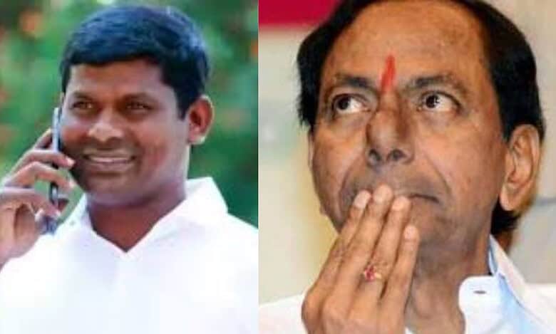 Former Achampet BRS MLA Guvvala Balaraju tenders his resignation to party's primary membership on Saturday, August 2, 2025.