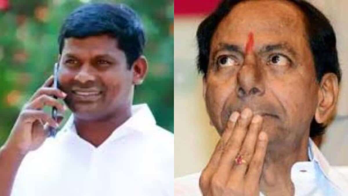 Former Achampet BRS MLA Guvvala Balaraju tenders his resignation to party's primary membership on Saturday, August 2, 2025.