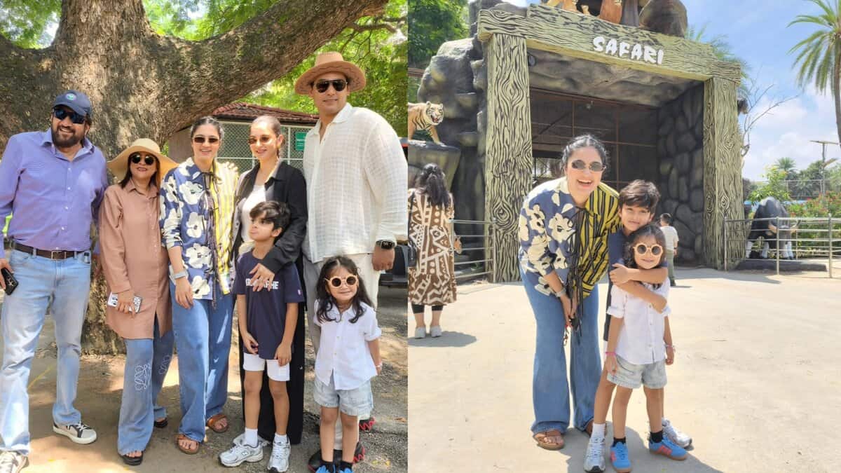 Sania Mirza's family at Hyderabad zoo