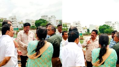 Officials from the Union Ministry of Housing and Urban Affairs review lake restoration efforts in Hyderabad