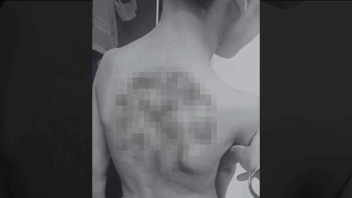 Hyderabad school teacher thrashes 6-year-old student in classroom.