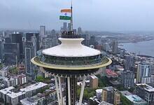 Indian tricolour was hoisted at Seattle’s iconic 605-feet-tall Space Needle