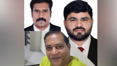 Clockwise from top: Big Ticket winners Kabeer Kazhinkil, Bikrama Sahu, and Anthony Ashok, three Indian expats in the UAE.