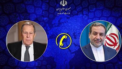 The image of Iranian Foreign Minister Seyed Abbas Araghchi and his Russian counterpart Sergei Lavrov.