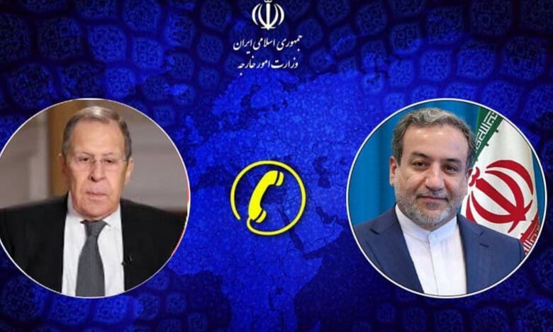The image of Iranian Foreign Minister Seyed Abbas Araghchi and his Russian counterpart Sergei Lavrov.