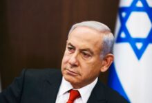 The image of a Israeli Prime Minister Benjamin Netanyahu.