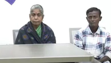 Two senior members of the banned Communist Party of India (Maoist) surrender before the Rachakonda police commissioner G Sudheer Babu on Thursday, August 21, 2025.