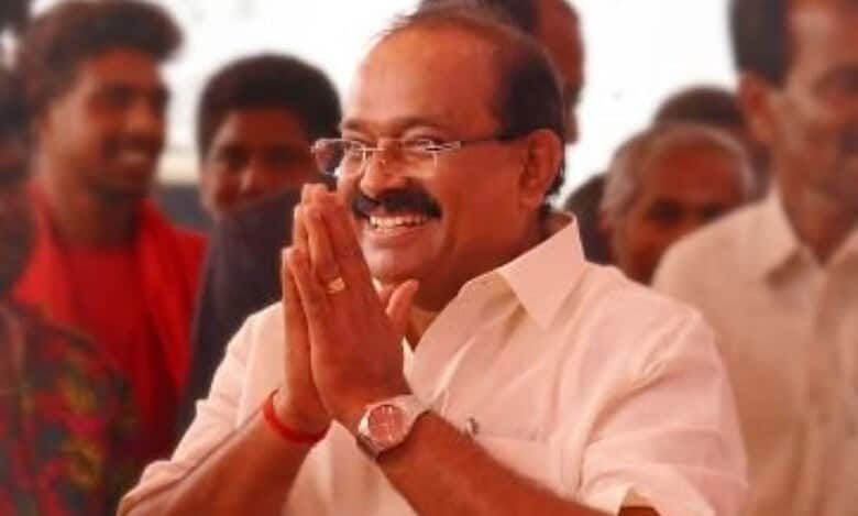 Minister for Food and Civil Supplies R Sakkarapani