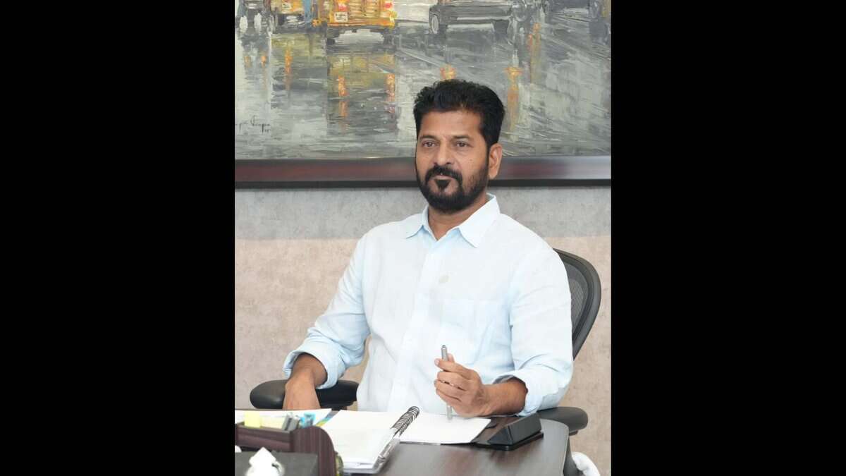 Telangana CM Revanth Reddy addresses a review meeting