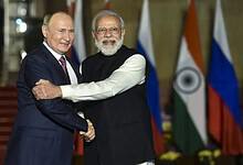 Prime Minister Narendra Modi with Russian President Vladimir Putin