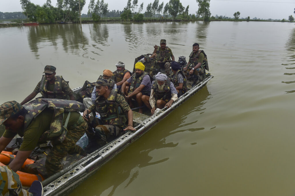 Weather: Rescue op at a flood-affected area in Punjab