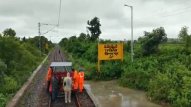 Railway track repair in Telangana