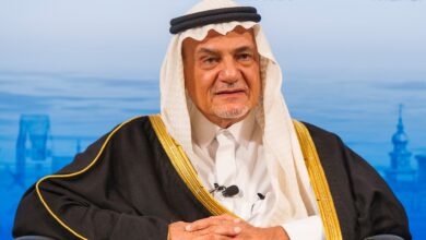 The image of Former Saudi intelligence chief Prince Turki al-Faisal.