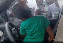 A Girl follows DIY video to unlock the car in Telangana