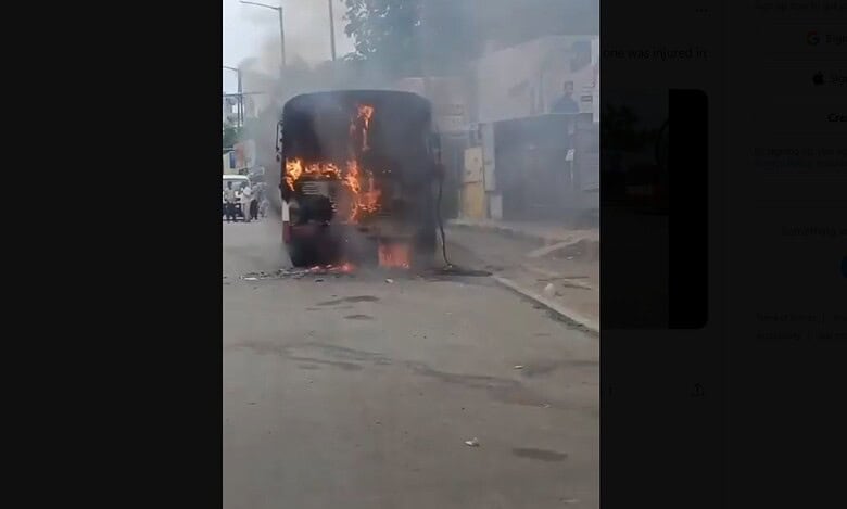 TGRTC bus catches fire in Hyderabad’s Mehdipatnam