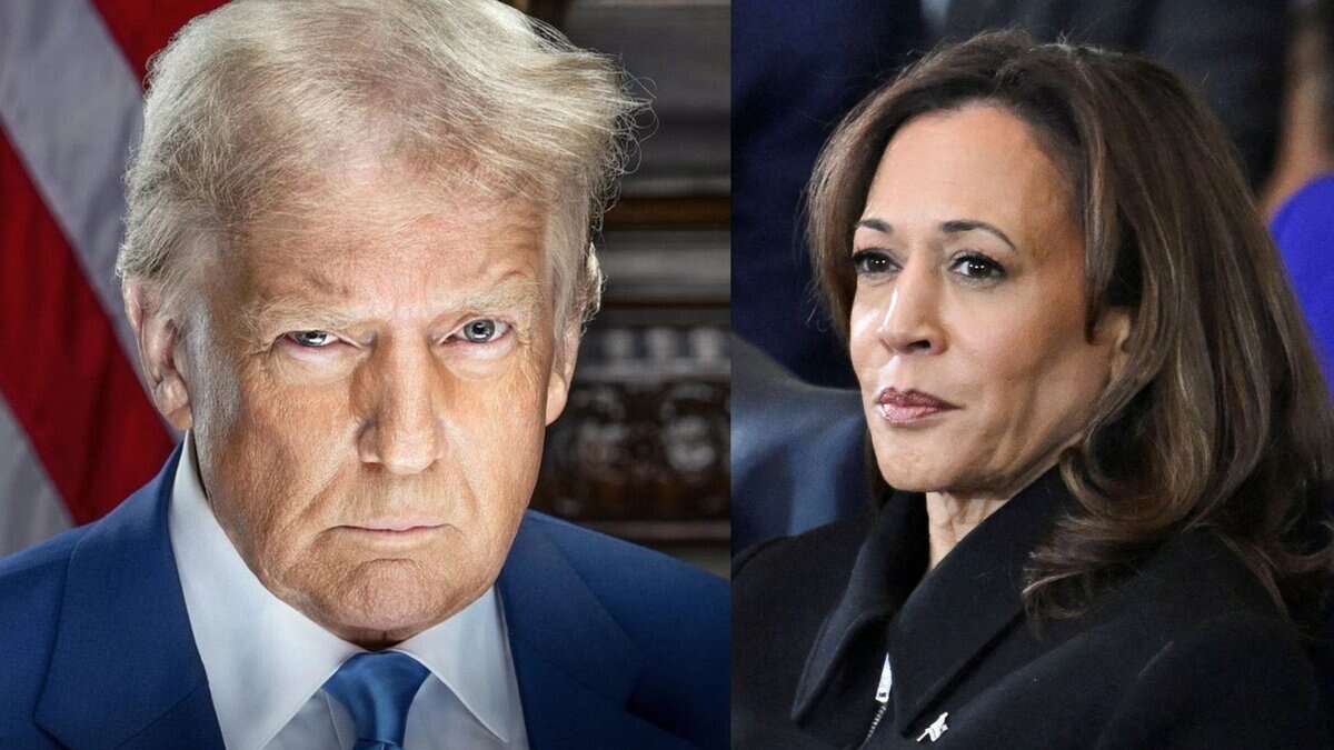 US President donald Trump and Kamala Harris