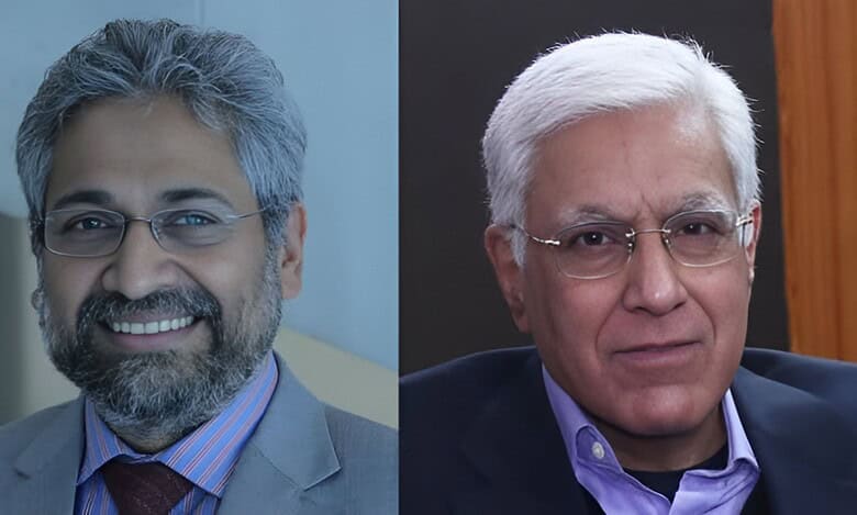 Siddharth Varadarajan (left) and Karan Thapar (right)