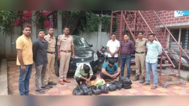 Police arrest two persons for transporting ganja on Saturday