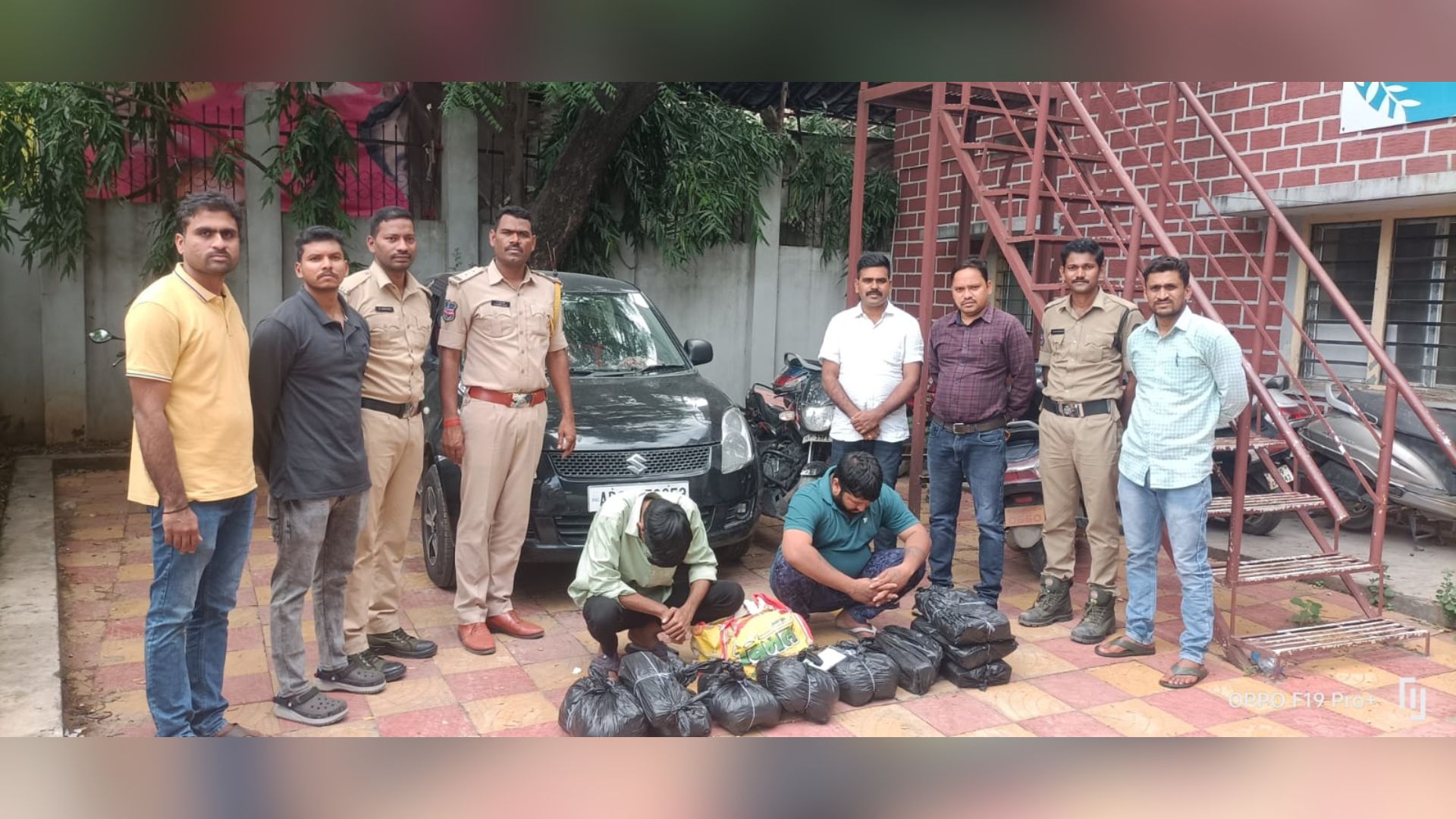 Police arrest two persons for transporting ganja on Saturday