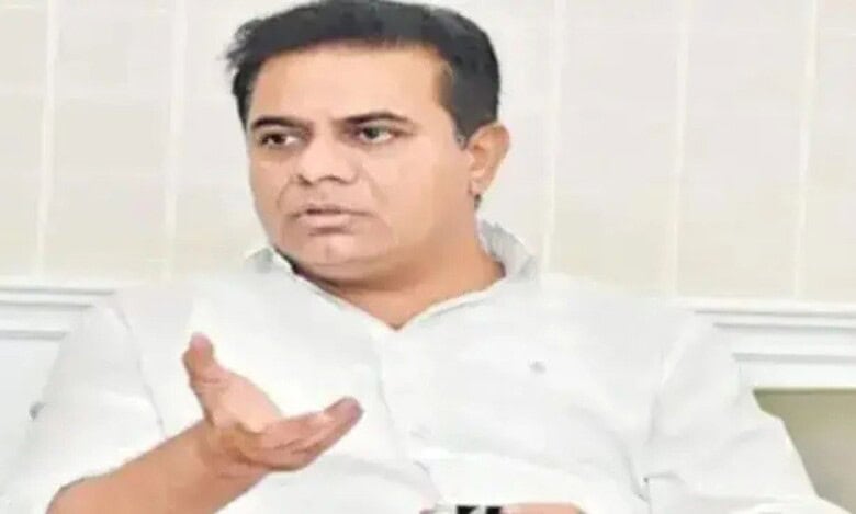BRS working president KTR during a meeting