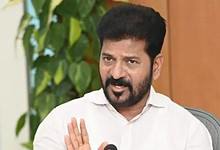 Telangana CM A Revath Reddy addresses a gathering in Hyderabad