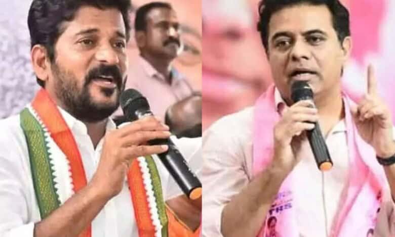 Telangana CM Revanth Reddy and BRS working president KTR