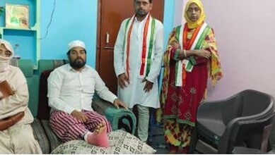 Congress leader Mohmmed Hamed with activist Lubna Sarwath