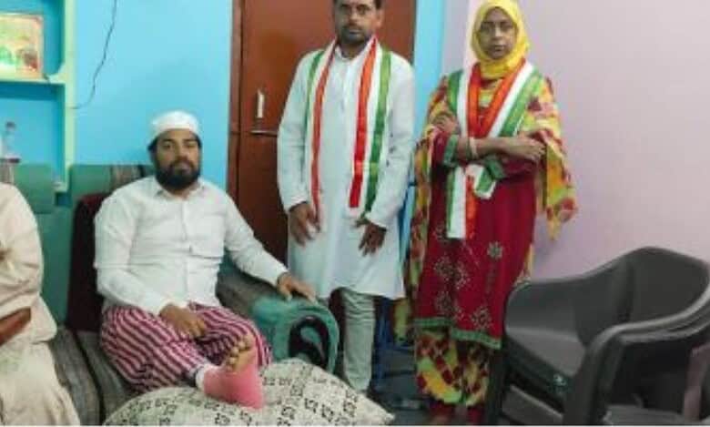Congress leader Mohmmed Hamed with activist Lubna Sarwath