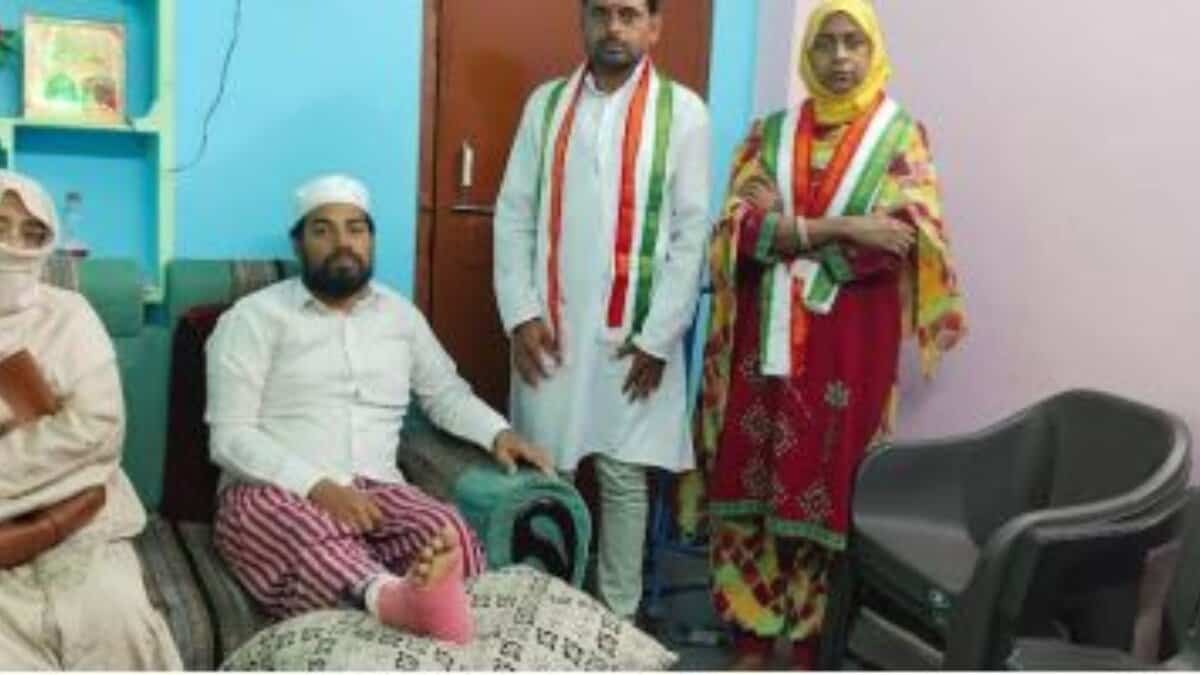 Congress leader Mohmmed Hamed with activist Lubna Sarwath