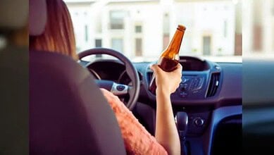 An image of a person indulging in drink an drive used for representational purpose