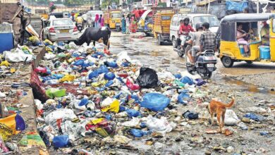 Garbage in littered in Telangana