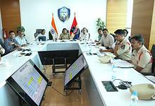 Hyderabad police commissioner holds a review meeting