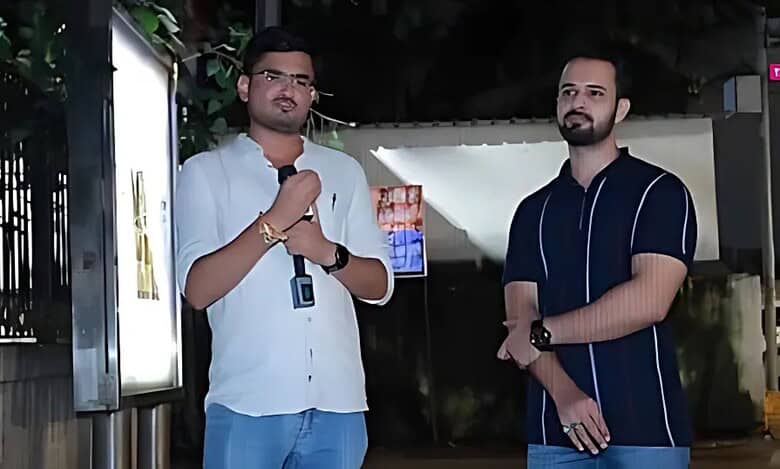 The Lallatop reporter Rajat Pandey and cameraperson Rashid Ali Kazmi