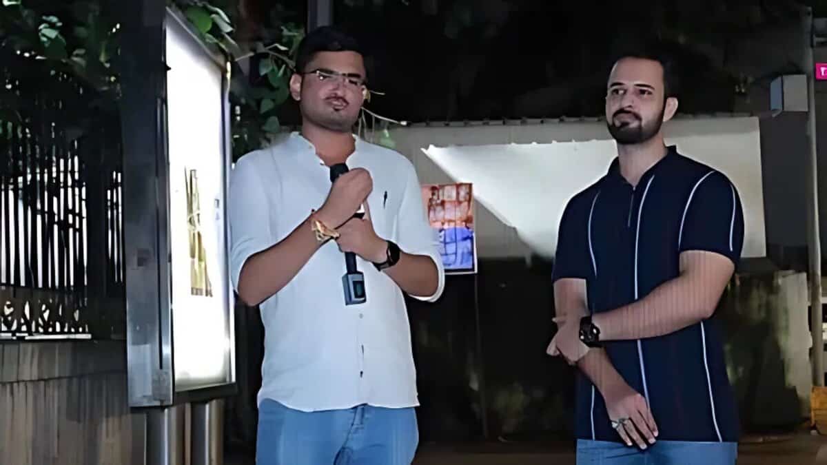 The Lallatop reporter Rajat Pandey and cameraperson Rashid Ali Kazmi