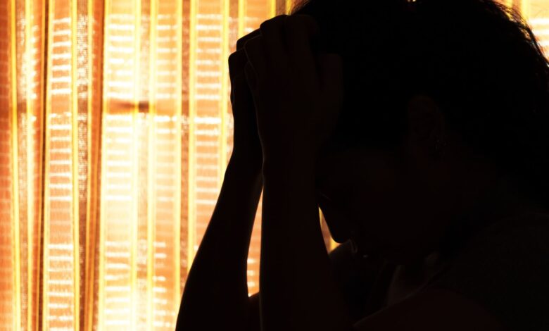 Depressed woman