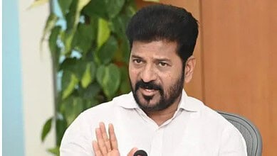 Telangana chief minister A Revanth Reddy addresses a press conference