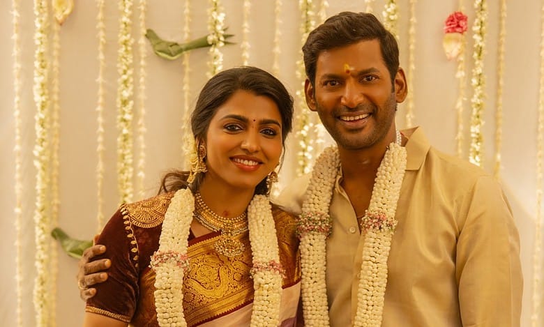 Actor Vishal gets and Sai Dhanshika