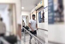 Telangana man who lost his legs walks again using prosthetic legs.