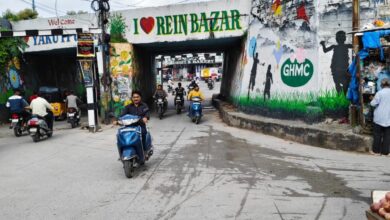 The image shows railway underpass near Yakutpura railway station on Thursday, August 14, 2025.