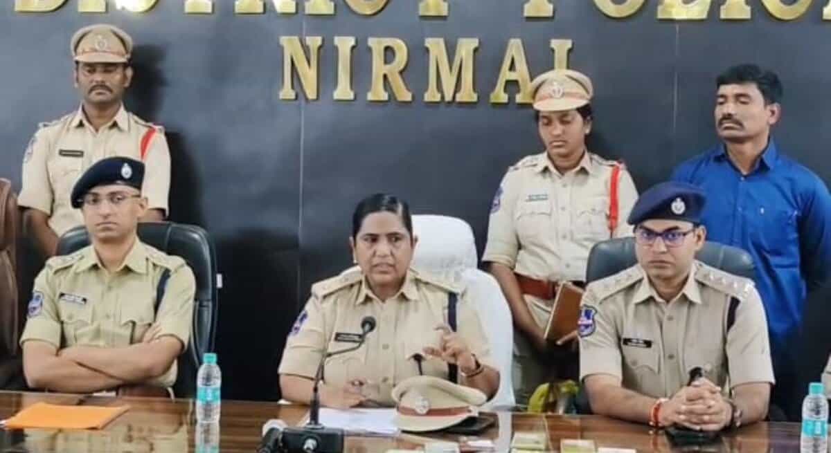 Nirmal district police bust interstate cattle trafficking gang.