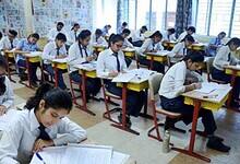 Representative image of students writing CBSE board exams in a classroom.
