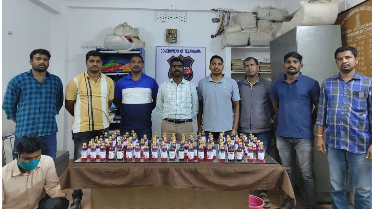 102 cough syrup bottles seized from Hyderabad man