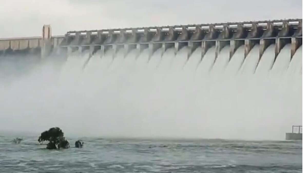 Nagarjuna sagar dam gates lifted