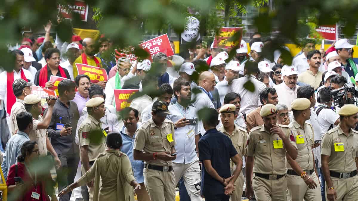 INDIA bloc MPs hold protest march